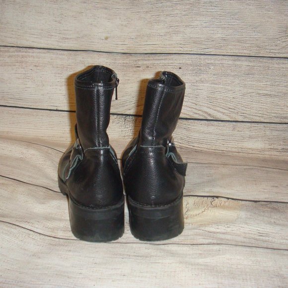 Bronx Freek Out Lug Sole Leather Ankle Engineer Moto Bootie 39(8) - Picture 5 of 8